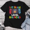 1St Grade Level Unlocked Back To School First Day Gamer Boys Unisex T-shirt