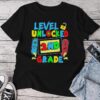 2Nd Grade Level Unlocked Gamer First Day Of School Boys Unisex T-shirt