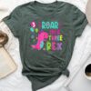 3Rd Birthday Dinosaur Girl T-Rex Matching Family Party Three Unisex T-shirt