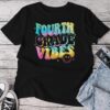 4Th Grade Vibes Groovy Smile Face Tie Dye Back To School Unisex T-shirt