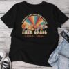 5Th Grade Dream Team Groovy Rainbow Back To School Teacher Unisex T-shirt