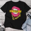 Adult Humor Swallow Queen Lips Golden Necklace Naughty Queen Unisex T-shirt