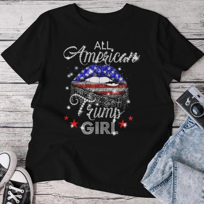 All American Trump Girl Mouth Diamond Unisex T-shirt