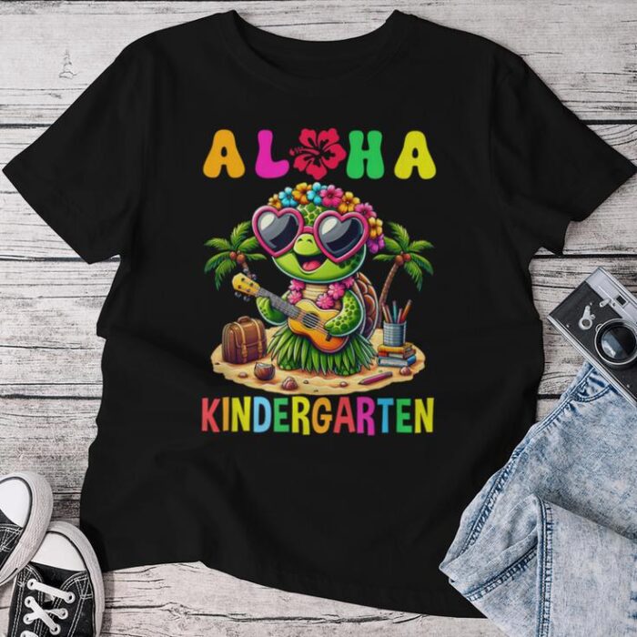 Aloha Kindergarten Turtle Hawaii Back To School Kid Girl Boy Unisex T-shirt