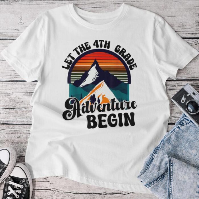 Back To School Let The 4Th Grade Adventure Begin 2024 Unisex T-shirt