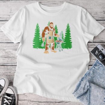 Bigfoot Bbq Sasquatch Barbeque Lovers Unisex T-shirt