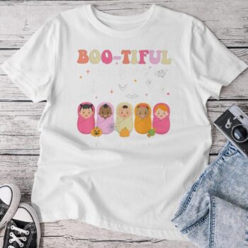Bootiful Babies Mother Baby Nurse Halloween Postpartum Nurse Unisex T-shirt