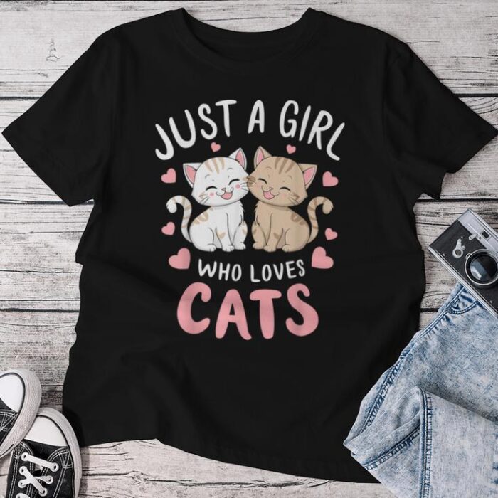 Cat Lover Just A Girl Who Loves Cats Unisex T-shirt