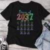 Class Of 2037 Grow With Me Handprint Checklist K-12Th Grade Unisex T-shirt