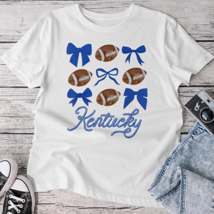 Coquette Bow Football Kentucky Unisex T-shirt