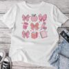 Coquette Pink Bow Ribbons Apple Teacher Appreciation Unisex T-shirt