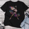 Dancing Skeleton Rainbow Ballerina Halloween Unisex T-shirt