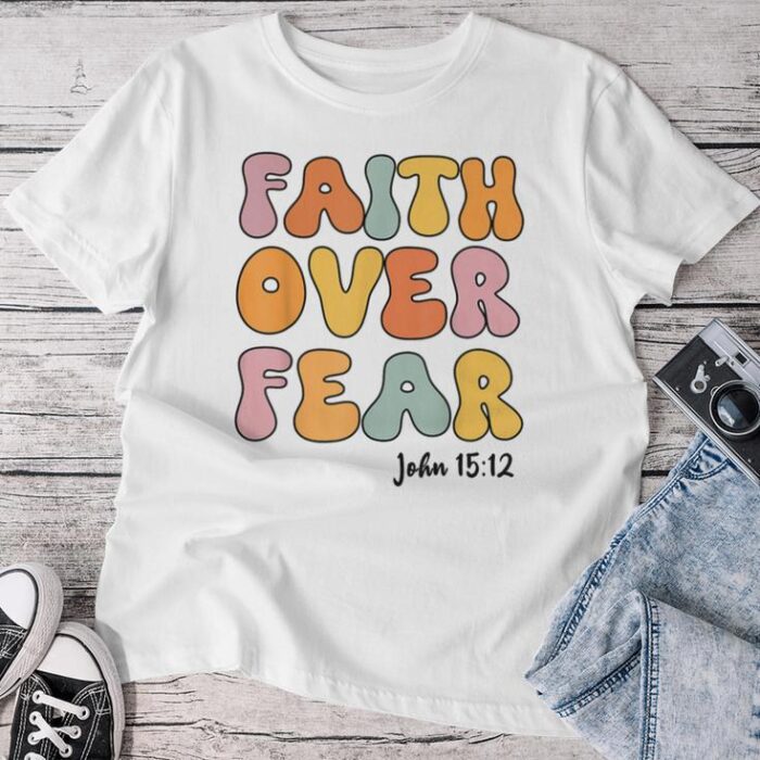 Faith Over Fear Christian- Jesus Cute N Girl Toddler Unisex T-shirt