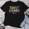 First Day Of 1St Grade Crew Teacher Back To School Groovy Unisex T-shirt