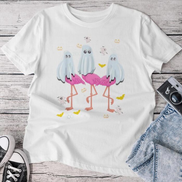 Flamingo Boo Halloween Party Unisex T-shirt