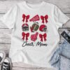 Football Coquette Bow Cheer Mom Red Unisex T-shirt