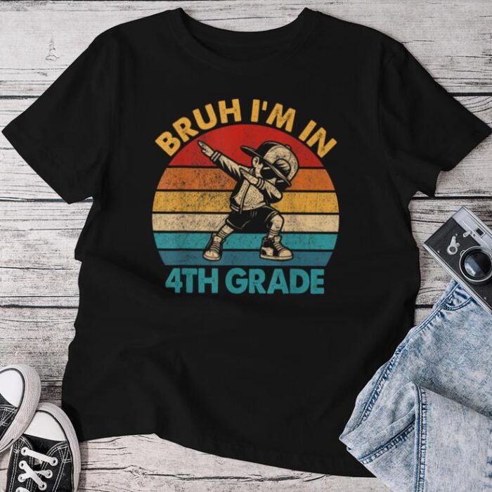 Fourth Grade Dabbing Boy Bruh I'm In 4Th Grade Student Unisex T-shirt