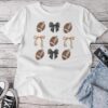 Game Day Football Retro Coquette Bow Football Mama Unisex T-shirt