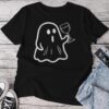 Ghost Wine Pocket Cute Hallowine Halloween Costume Unisex T-shirt