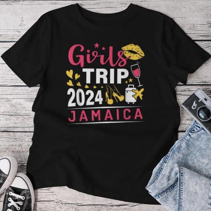 Girls Trip 2024 Jamaica Travel Group Matching Jamaica Vacay Unisex T-shirt