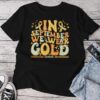 Groovy In September We Wear Gold Childhood Cancer Awareness Unisex T-shirt