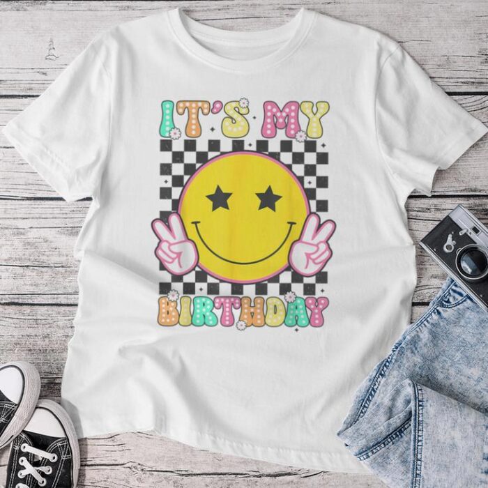 Groovy It's My Birthday Girls Ns Kid Bday Flower Unisex T-shirt