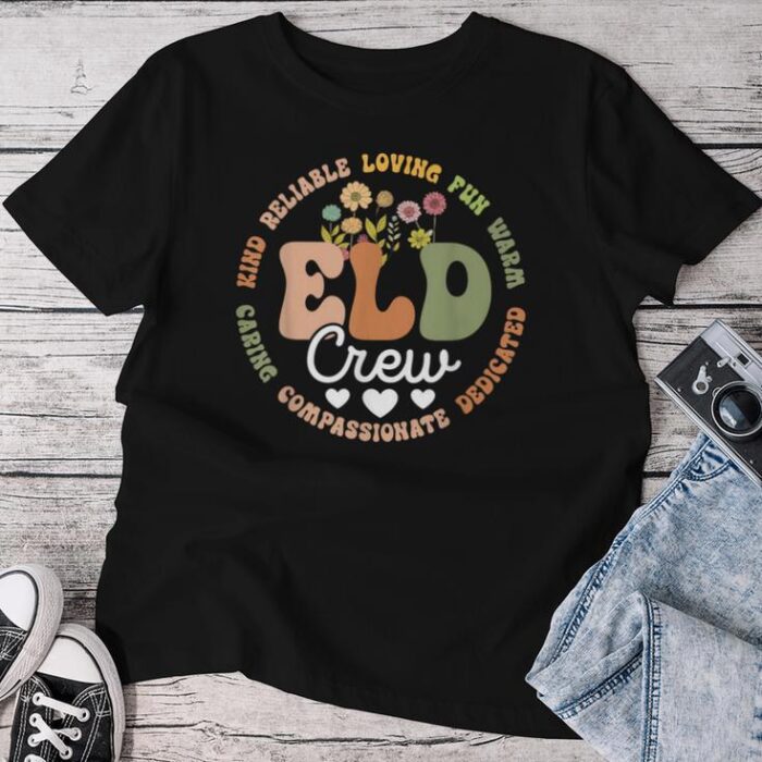 Groovy Tie Dye Eld Crew English Language Development Teacher Unisex T-shirt