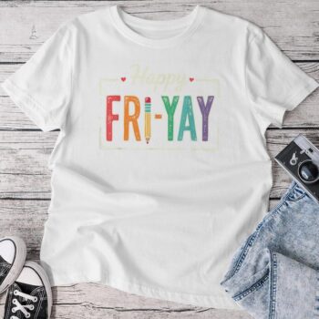 Happy Friyay Teacher Essentials Unisex T-shirt