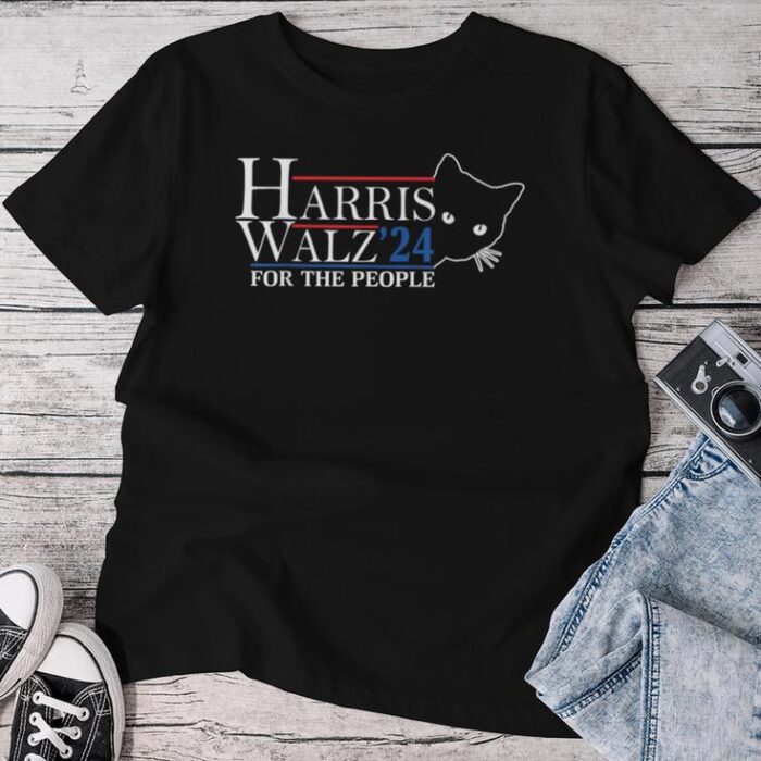 Harris Waltz 2024 For The People Cat Lady Kamala Harris 2024 Unisex T-shirt