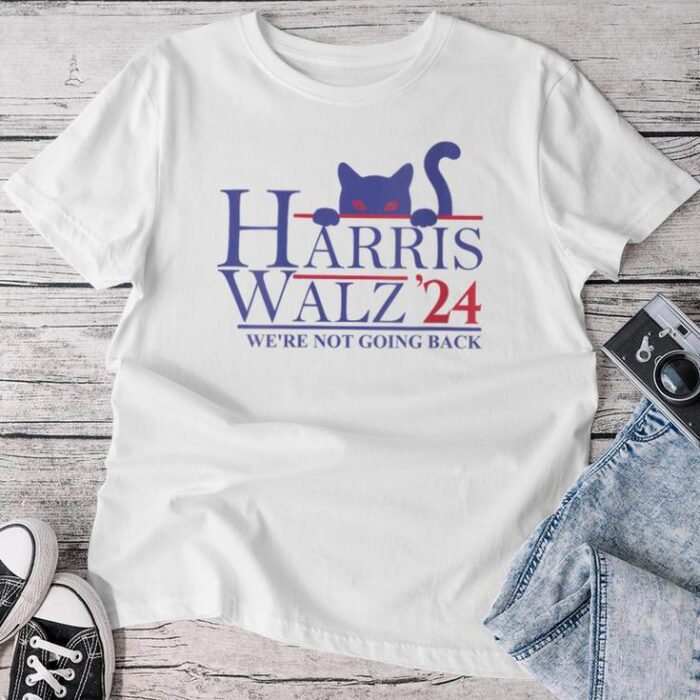 Harris Waltz 2024 We're Not Going Back Cat Lady Unisex T-shirt