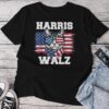 Harris Walz Childless Cat Lady US Flag Cat Meme Unisex T-shirt