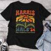 Harris Walz Waltz 2024 Retro Boho Vintage Groovy Flowers Unisex T-shirt