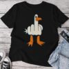 I Don't Give A Duck Middle Finger Offensive Rude Unisex T-shirt