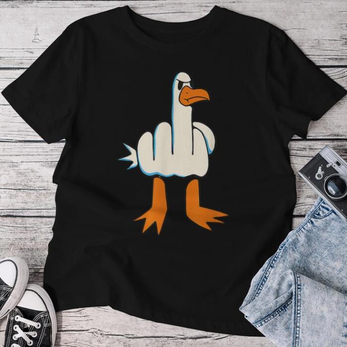 I Don't Give A Duck Middle Finger Offensive Rude Unisex T-shirt