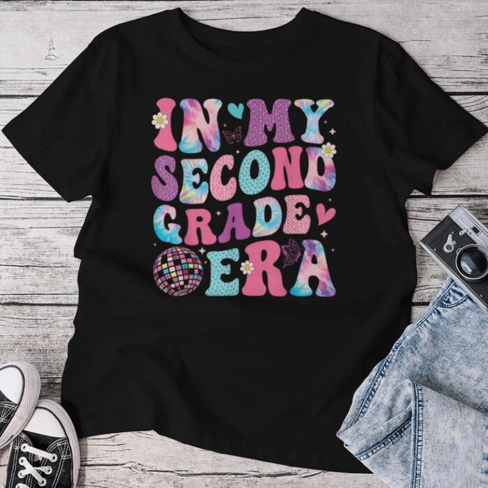 In My Second Grade Era Back To School Groovy Girls Teacher Unisex T-shirt