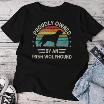 Irish Greyhound Dogs Mom Proudly Owned By An Irish Wolfhound Unisex T-shirt