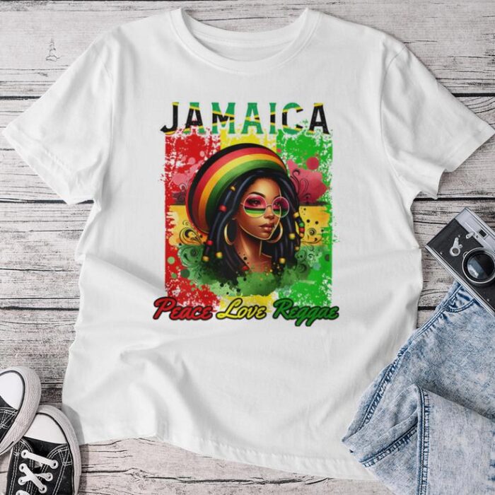 Jamaican Woman Rasta Life Reggae Music Culture Jamaica Unisex T-shirt