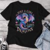 Just A Girl Who Loves Dragons Cute Dragon Unisex T-shirt