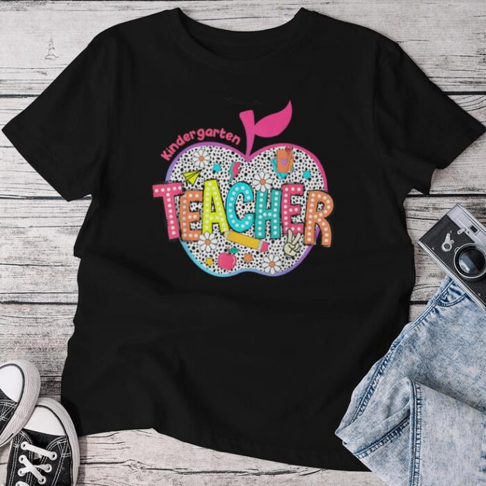 Kindergarten Teacher Retro Groovy Style Back To School Unisex T-shirt