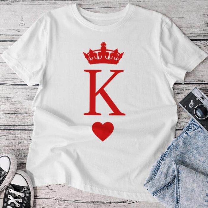 King Of Hearts Halloween King & Queen Matching Couple Unisex T-shirt