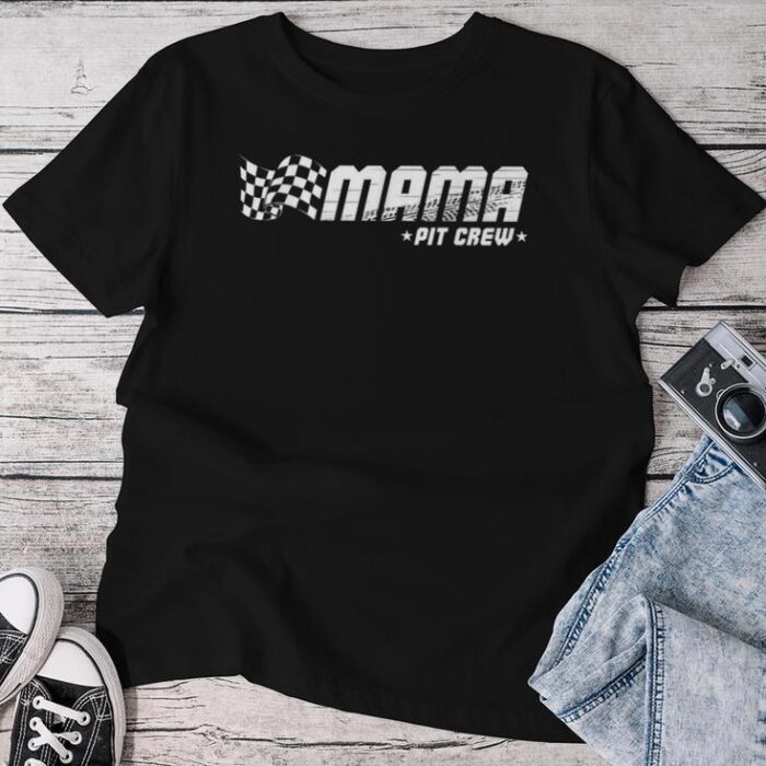 Mama Pit Crew Race Car Birthday Family Racing Unisex T-shirt