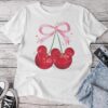 Mouse Ears Cherry Bow Coquette Princess Theme Park Unisex T-shirt