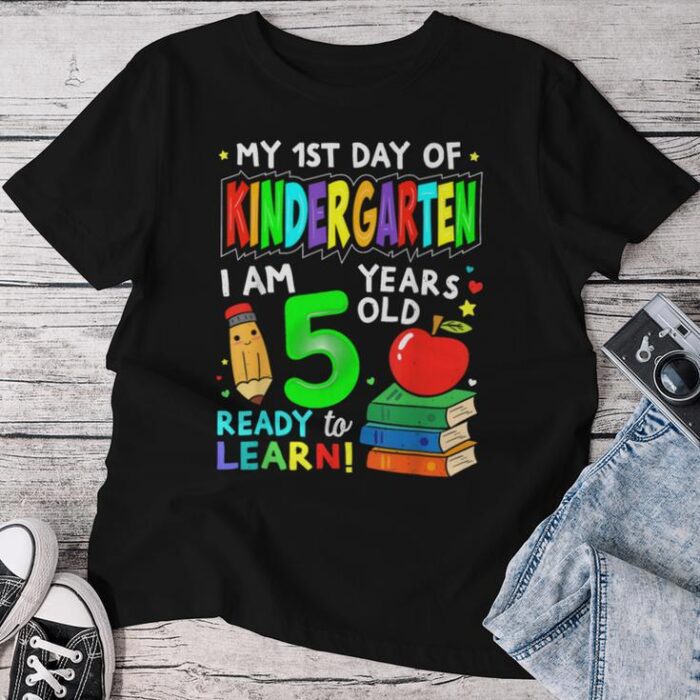 My First Day Of Kindergarten Boy Girls First Day Of Kinder Unisex T-shirt