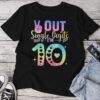 Peace Out Single Digits Tie Dye 10 Year Old Girl Birthday Unisex T-shirt