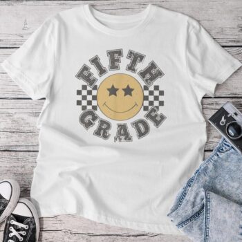 Retro Cute Fifth Grade Teacher Kid Back To School 5Th Grade Unisex T-shirt