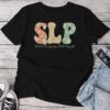 Retro Floral Slp Speech Language Pathologist Speech Therapy Unisex T-shirt