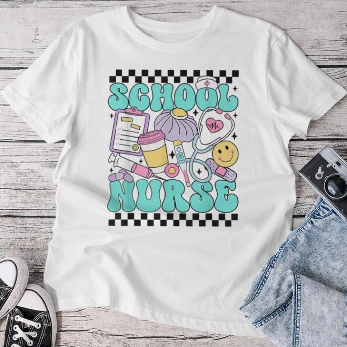 Retro School Nurse Back To School Elementary Nurse Life Unisex T-shirt