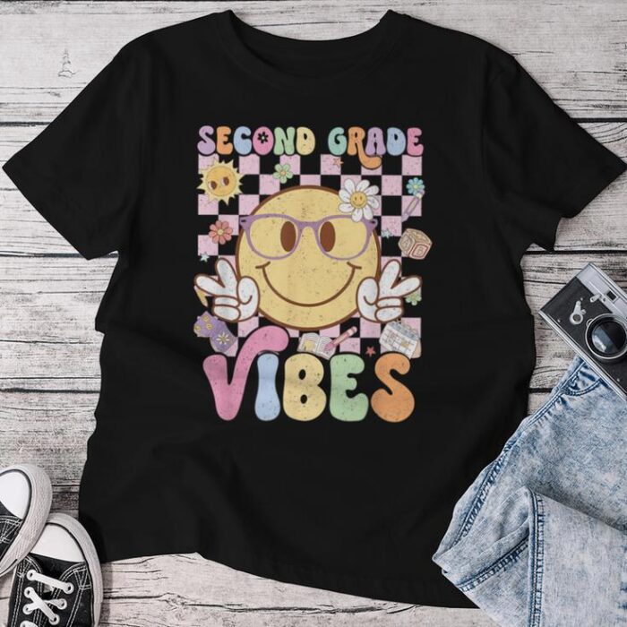 Second Grade Vibes 2Nd Grade Retro 1St Day Of School Unisex T-shirt