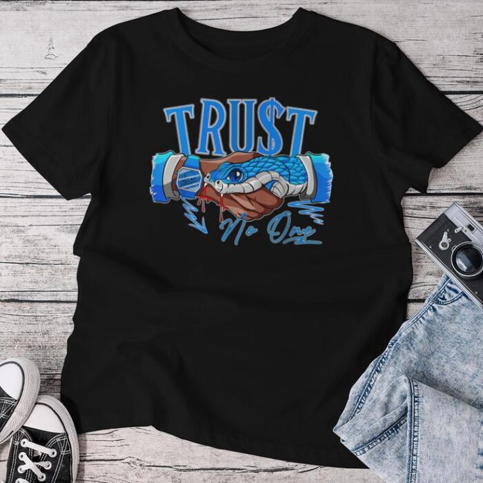 Snake Trust No One Military Blue 4S Matching For Unisex T-shirt