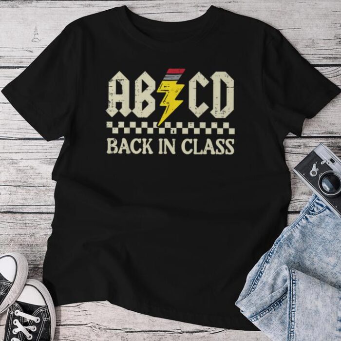 Teacher Abdc Back In Class Retro School Groovy Unisex T-shirt